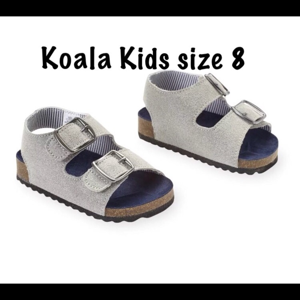 LIKE NEW Koalakids Gray Suede Size 8 Boy Sandals